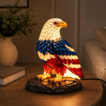 🔥Last Day 49% OFF - 🦅🌙U.S. 250th Eagle Stained Table Lamp✨