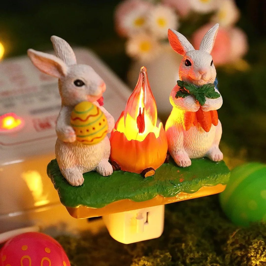 🔥Last Day 50% OFF - 🐰✨2026 Easter Bunny Bonfire Flashing Night Light