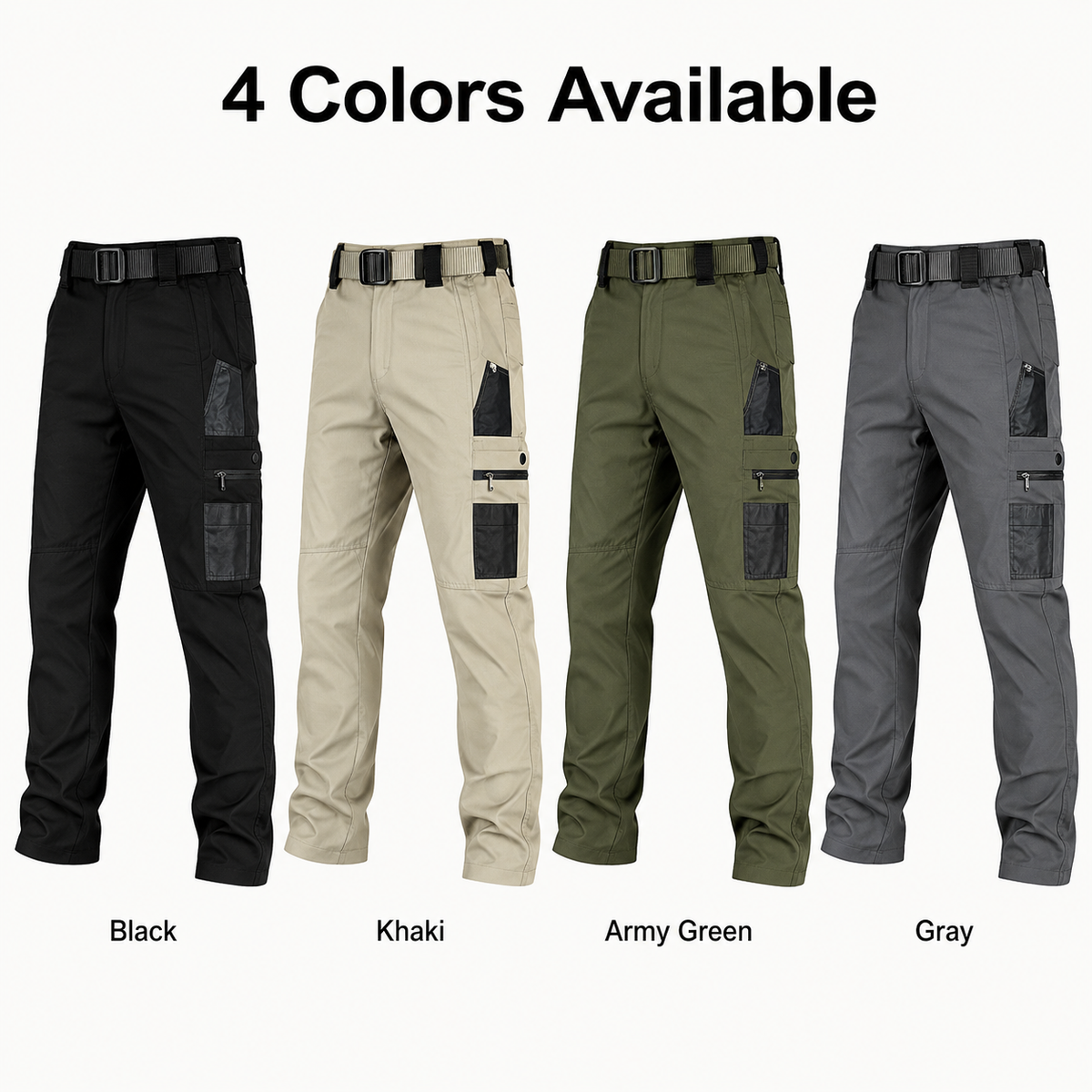 Men’s Waterproof Tactical Work Pants – Multi-Pocket Outdoor Hiking & Casual Pants