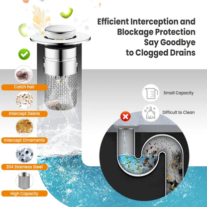✨🔥Universal Pop-up Sink Drain Filter
