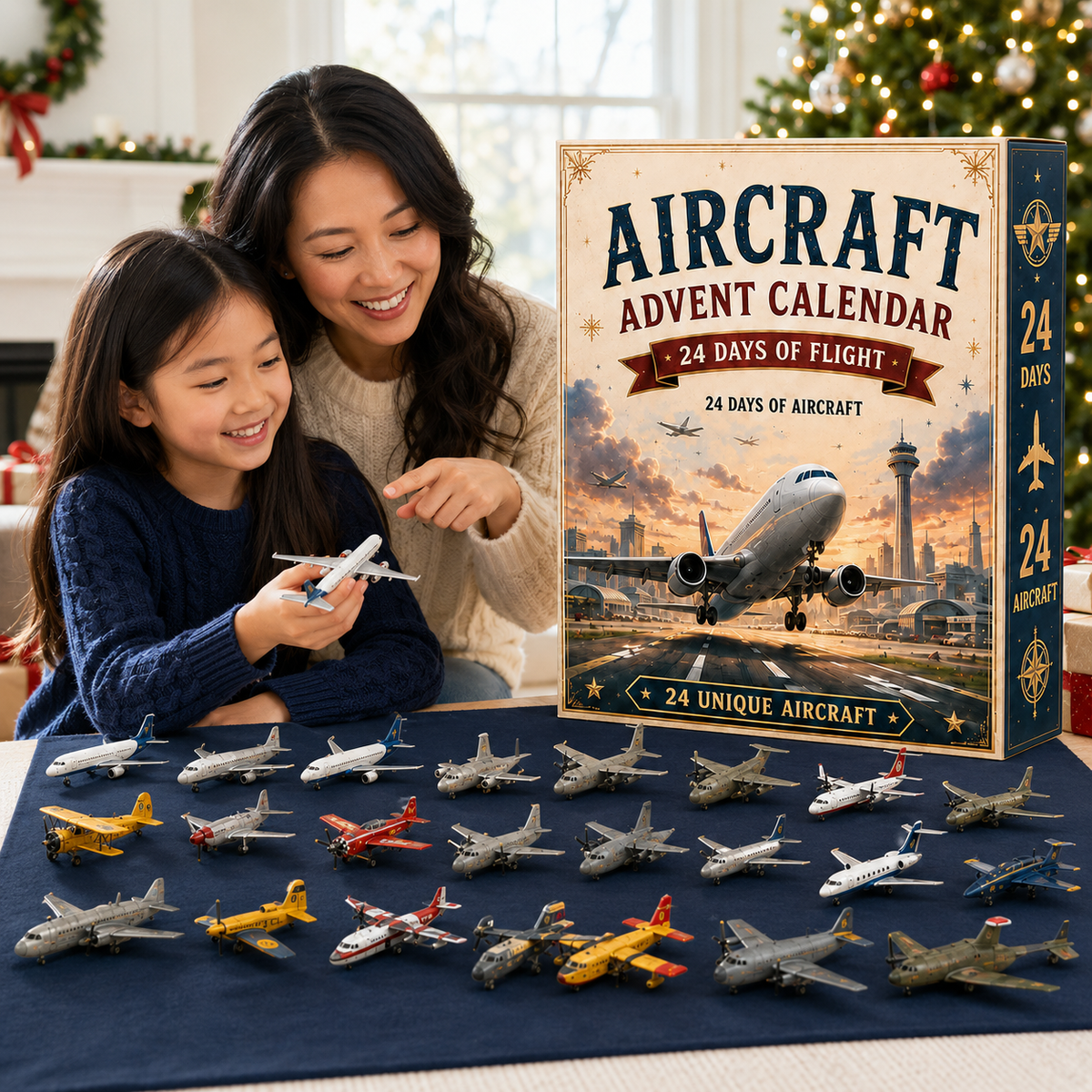 🎄Last Day 49% OFF – ✈️ Aircraft Advent Calendar 2026 | 24 Days of Flight with 24 Unique Miniature Airplanes, Jets & Aviation Collectibles 🎄🎁