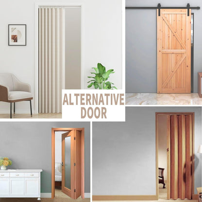 Pleated Folding Door Curtain | Accordion Room Divider with Magnetic Closure – Waterproof, No-Drill