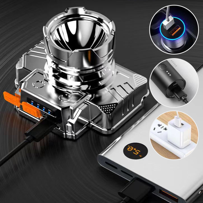 🎁🐟 [Bright Gift: Hot Sale 80% OFF👍 – Limited Time!⏰] Portable Waterproof Smart LED Headlamp – Outdoor Fishing Essential, Motion Sensor, USB Charging. Hands-Free & Reliable! 🔦💧✨（副本）