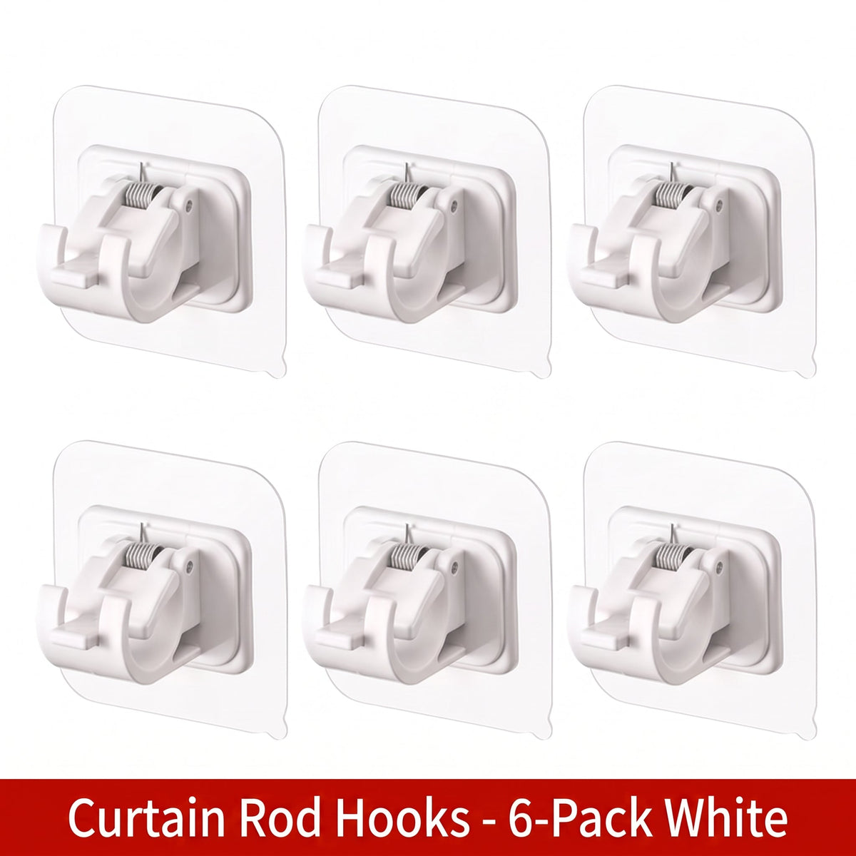 🔥Nail-Free Adjustable Curtain Rod Hooks