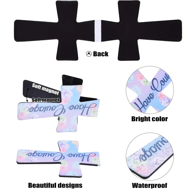 🔥LAST DAY 📖12 Pcs Magnetic Cross Bookmarks Gifts for Bible Study, Readers, Teachers, Students🌸✝️