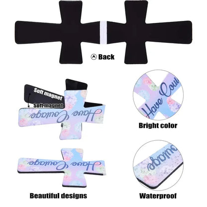 🔥LAST DAY 📖12 Pcs Magnetic Cross Bookmarks Gifts for Bible Study, Readers, Teachers, Students🌸✝️
