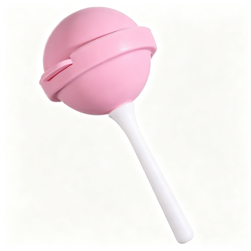 Lollipop Shaped Ice Pop Mold, Single Round Ball Popsicle Maker with Stick, Reusable DIY Ice Cream Mold for Kids Summer Homemade Fruit Juice Freezer Treats