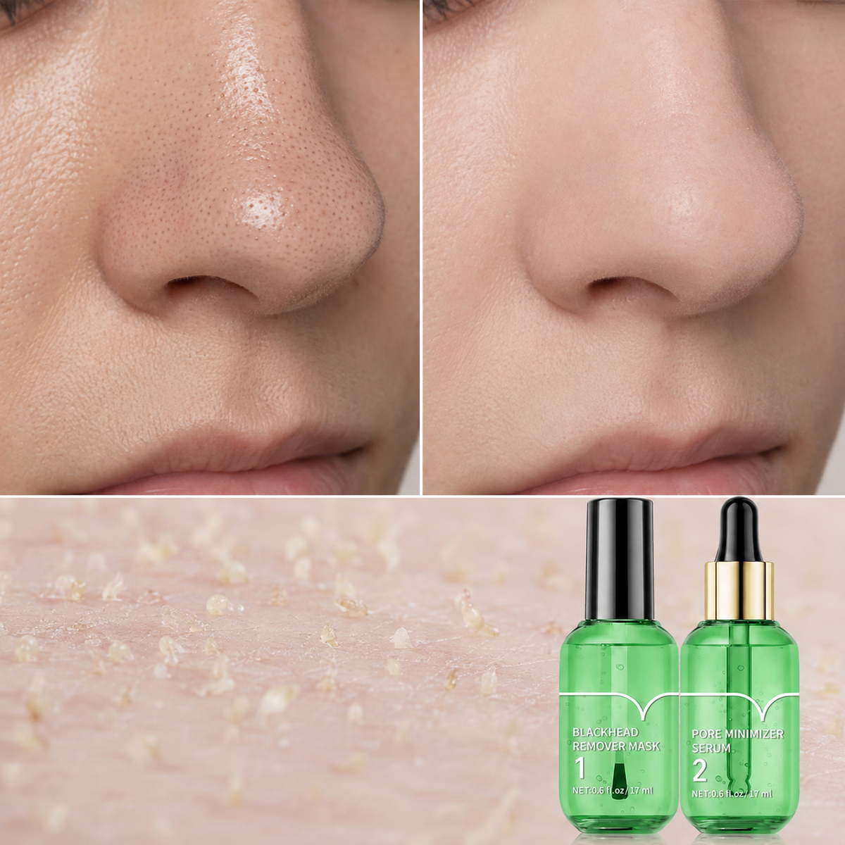 Stycove Green Tea Blackhead Remover 100 sheet Nose Pore Strips & Pore Minimizer Serum Peel Off Mask for Pores, Nose, Chins & Face