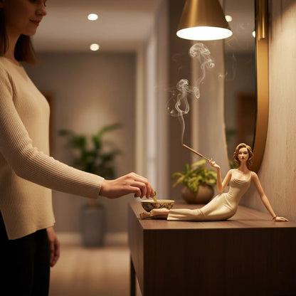 Handcrafted Ceramic Aroma Statue – Where Sculpture Meets Serenity