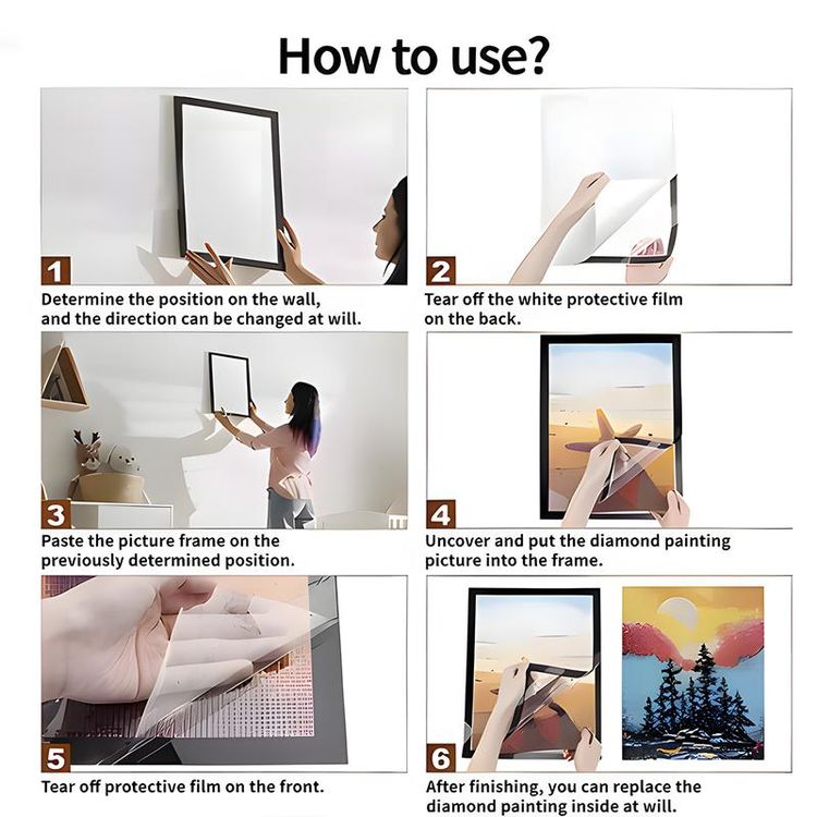 Magnetic Picture Frame Photo-3pcs