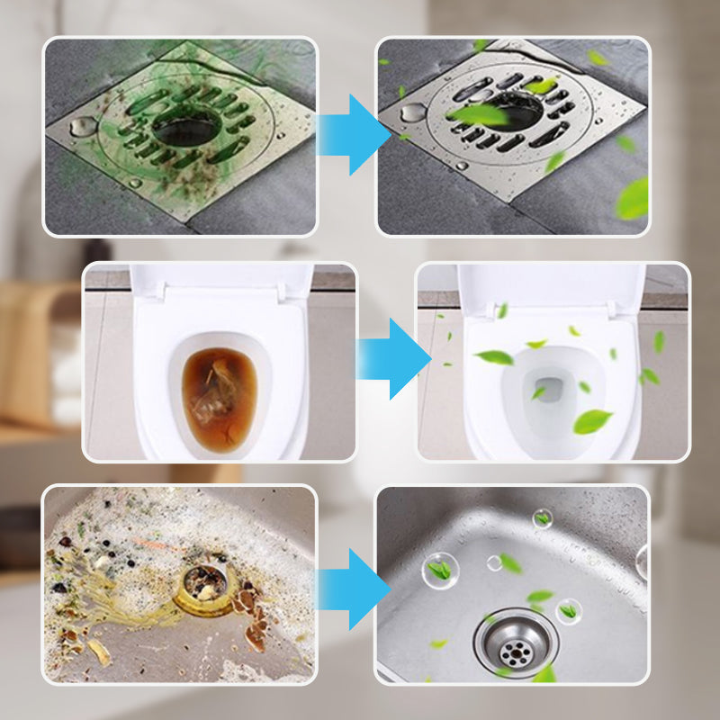 🔥🔥50% OFF ❤️Powerful Cleaning Effervescent Tablets for Pipe, Fast Dissolve Hair Grease Clogs, Deodorizing Antibacterial Pipe Cleaner for Sink Toilet Floor Drain