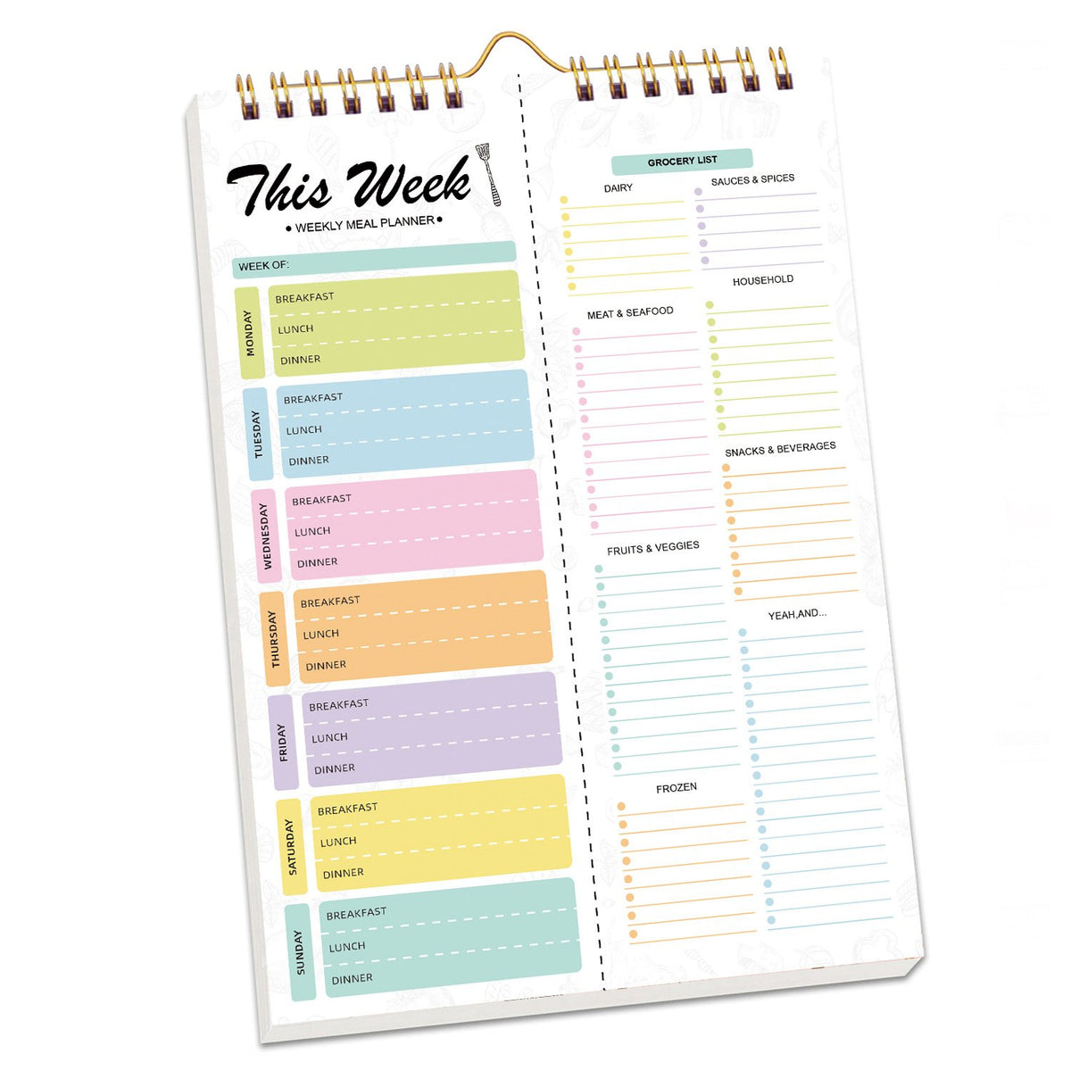 🔥LAST DAY 50% OFF📝Weekly Meal Planner Magnet with Grocery List