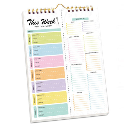 🔥LAST DAY 50% OFF📝Weekly Meal Planner Magnet with Grocery List