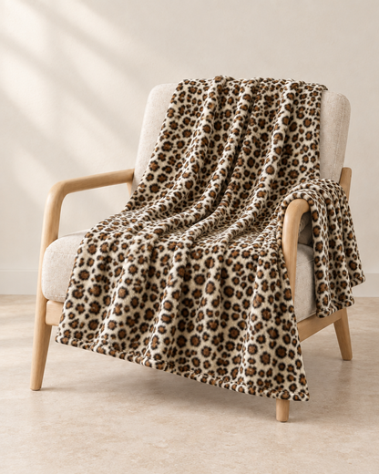The Fleece Leopard Throw