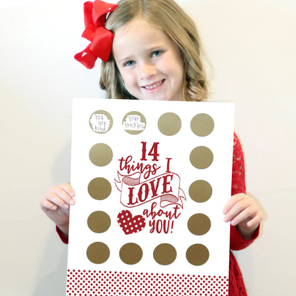 🥰Valentine's Scratch Off Advent "14 things I or WE love about you!"💕