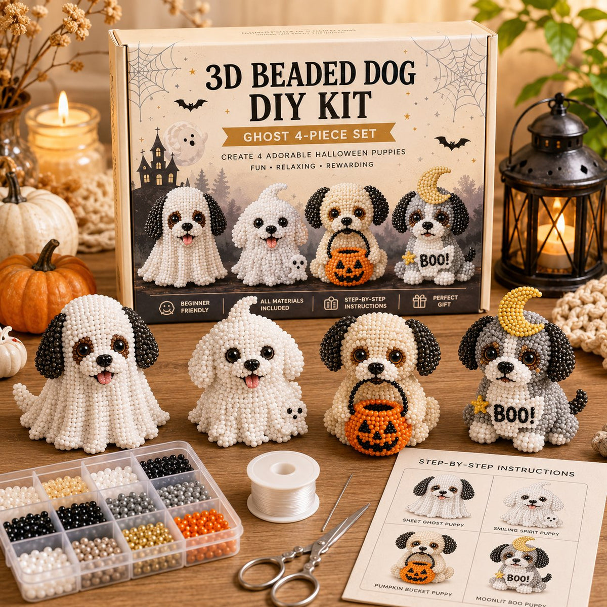 🔥Last Day 49% OFF - 🎁🐶🎃🐶3D Halloween Dog DIY Art Set