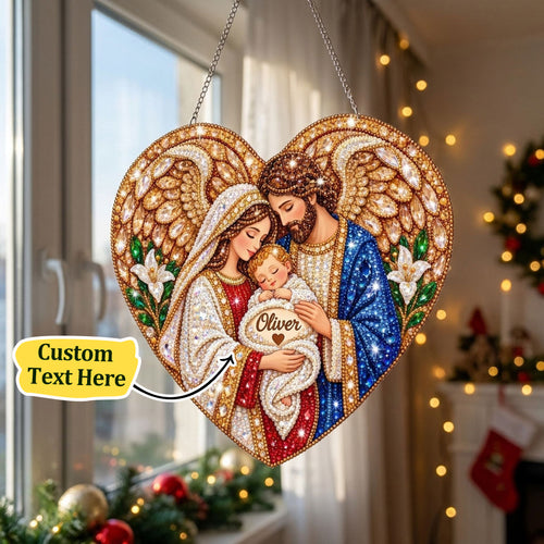 Personalized Holy Family Diamond Art Hanging Ornament Kit