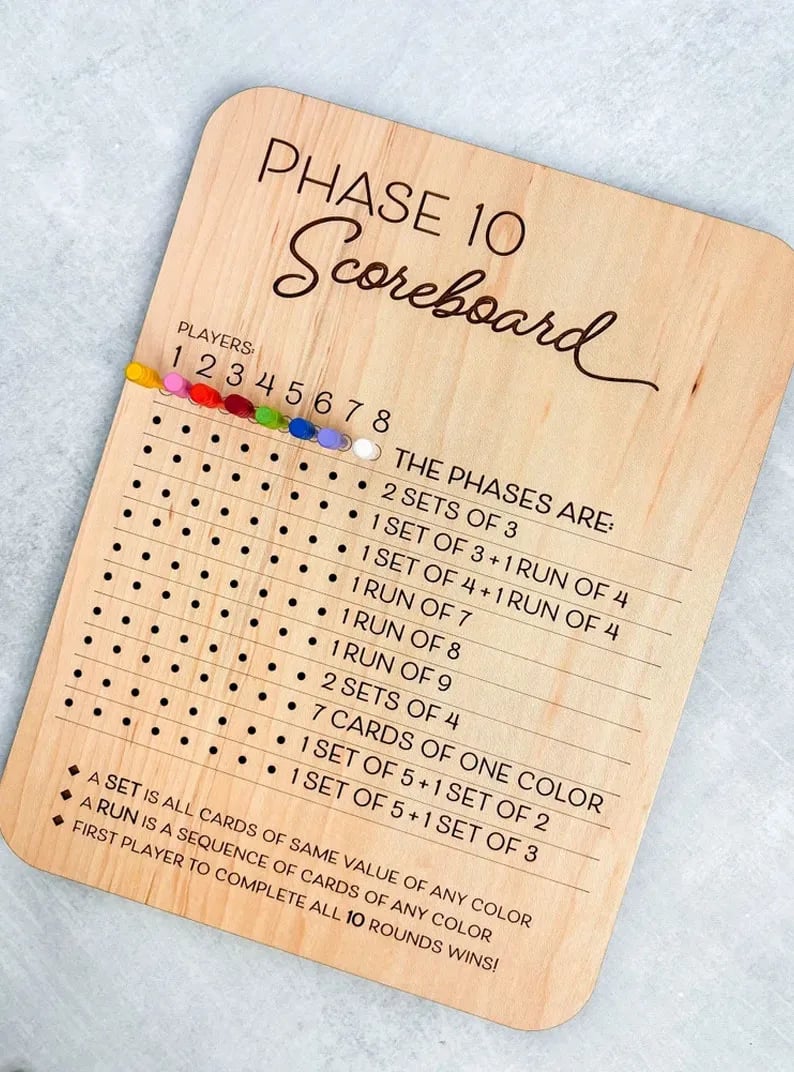 🔥Last Day 49% OFF🔥Phase 10 Score Board