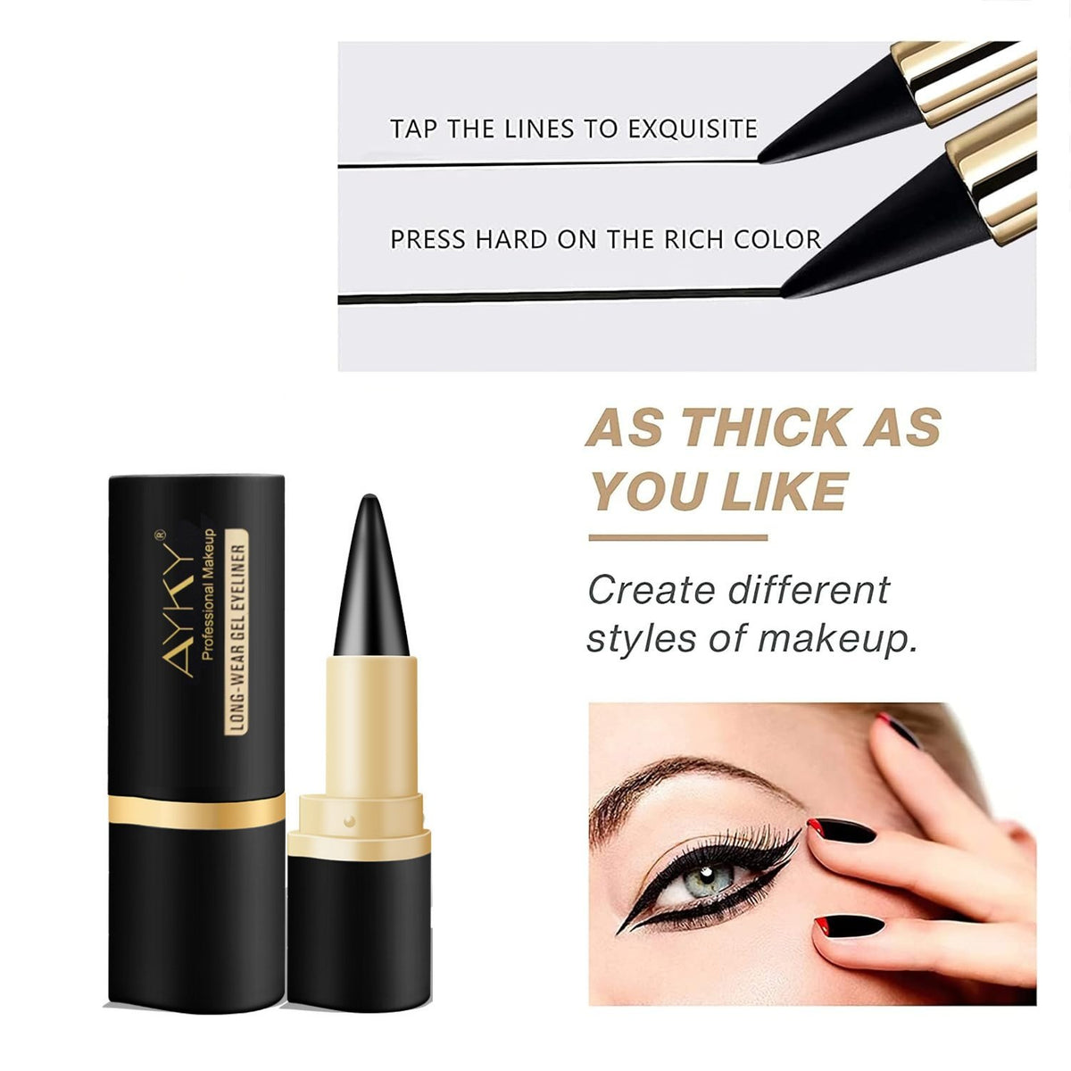✨【Official Brand Store】Natural Black Eyeliner Cream(🔥Limited Time Discount)