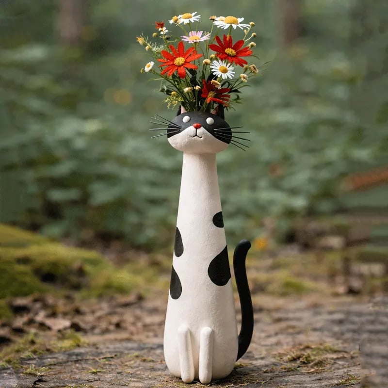 🔥Last Day 49% OFF - 😻Handcrafted Quirky Cat Vase