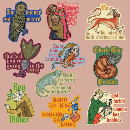 😂50 Shades of Dark Ages: Extra Large Medieval Sarcasm Stickers