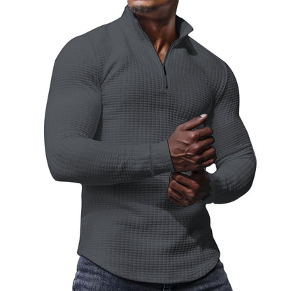 🎁Last Day Promotion 49% OFF🔥Men's Regular Fit Plain Half Zip Up Sweatshirt