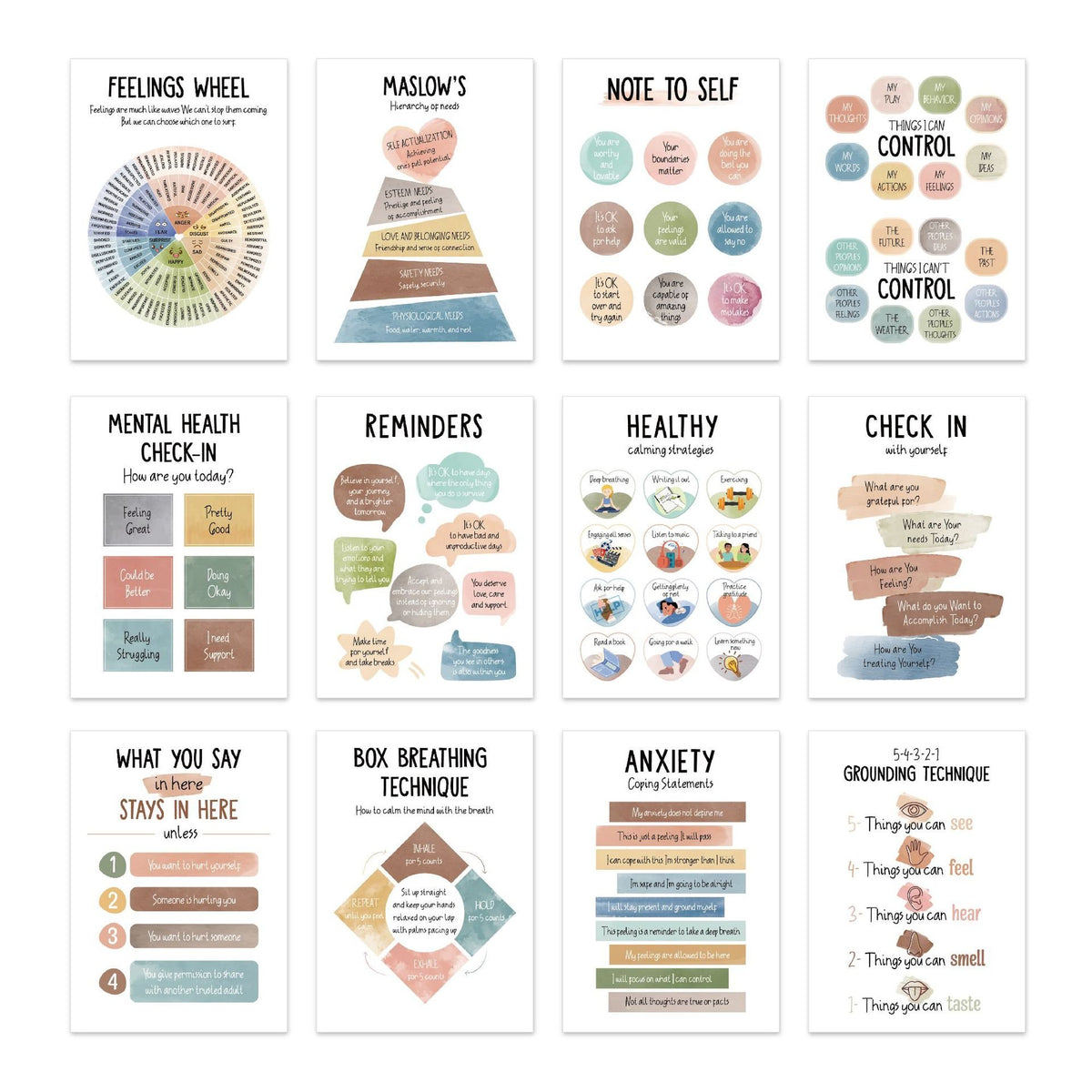🔥Last Day 49% OFF❤️12 Pcs Calming Corner Posters