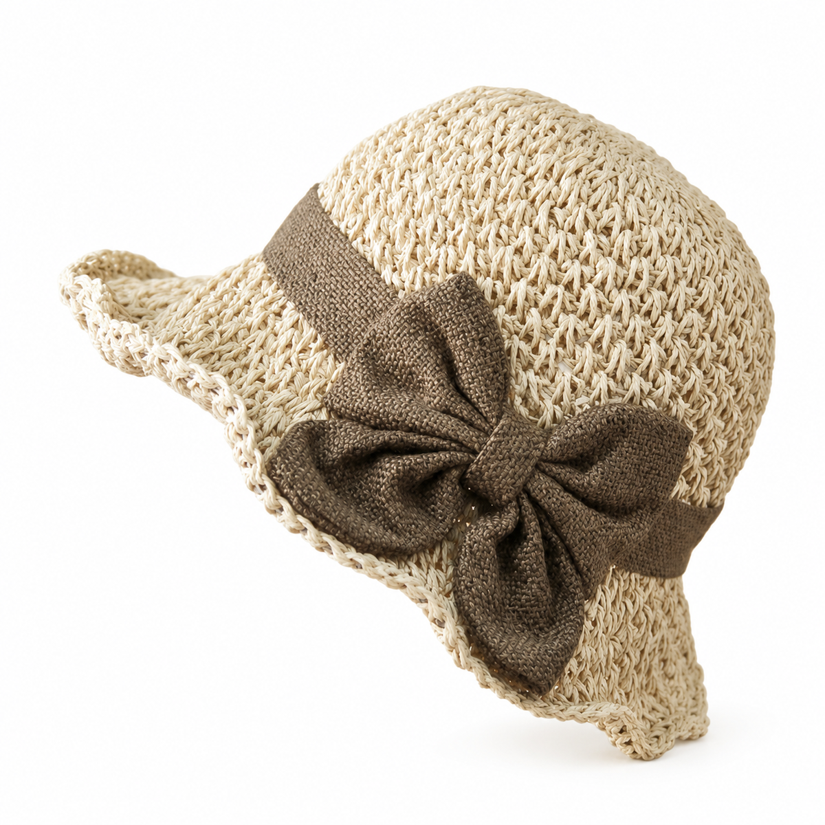 🌞Elegant Woven Straw Sun Hat with Bow