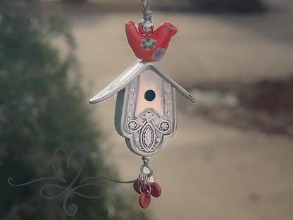 🐦The 1925 “Normandy" Birdhouse • Made from the Hollow Handles of Silver-plated Knife✨