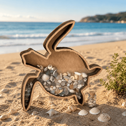 🌊 Ocean Memory Turtle Shadow Box