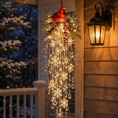 ✨ Limited-Time 45% OFF | Crystal Cascade Christmas Hanging Light – Magical Porch Glow