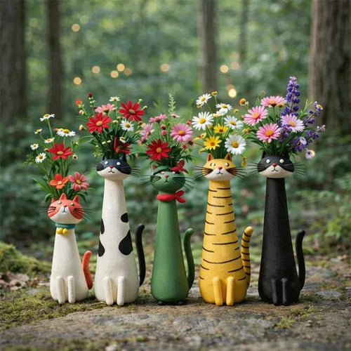 🔥Last Day 49% OFF - 😻Handcrafted Quirky Cat Vase
