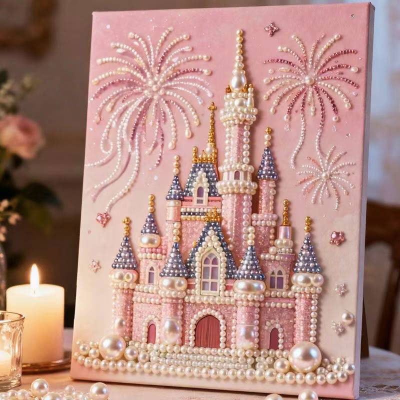 #128293;🏰✨DIY Beaded Art Kit - Castle Pearl Painting