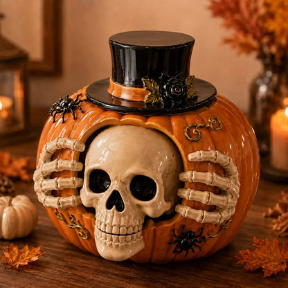 🔥Last Day 49% OFF - 🎃💀🍬Trick-or-Treat | Skull Pumpkin Candy Jar
