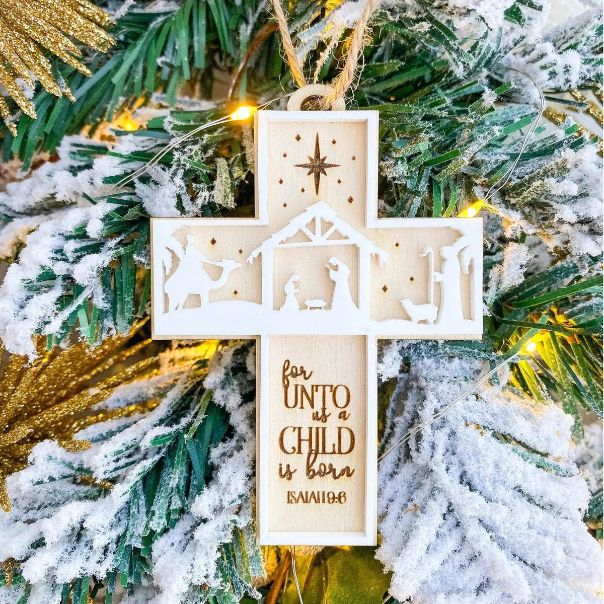 🎅Christmas Hot Sale🌟Handcrafted Wooden Nativity Ornament: 3D Christmas Scene