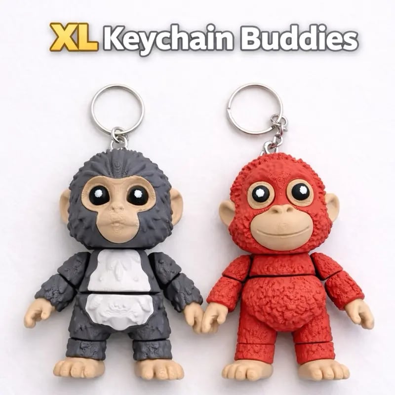 🐒🧸Punch Monkey & His Tiny Plush Buddy Keychain💕🎁Emotional Gift for Animal Lovers, Family, Friends, Loved Ones