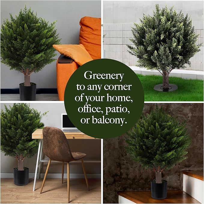 💥LAST DAY 49% OFF-Artificial Cedar Topiary Ball Tree