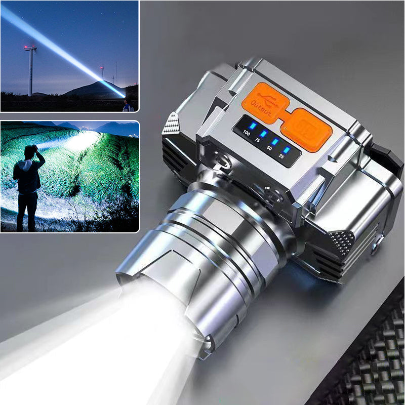 🎁🐟 [Bright Gift: Hot Sale 80% OFF👍 – Limited Time!⏰] Portable Waterproof Smart LED Headlamp – Outdoor Fishing Essential, Motion Sensor, USB Charging. Hands-Free & Reliable! 🔦💧✨（副本）
