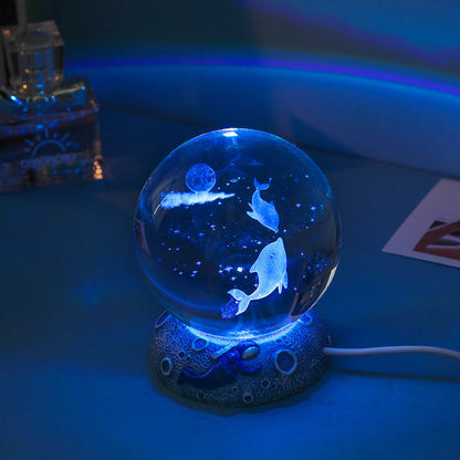 🔥Last 4 hours Sale: Save 50% -Ocean Animal Crystal Ball Night Light
