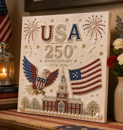 2026 Hot Sale🔥- 🇺🇸 USA 250th Anniversary DIY Pearl Painting Kit ✨❤️‍🔥