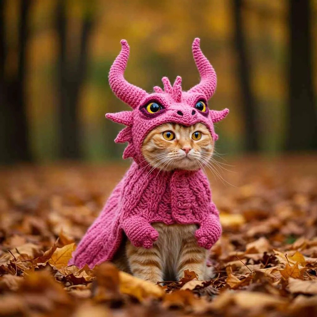 🔥Last Day 49% OFF - 🐉DIY Dragon Cat Hoodie Set🐾Handmade