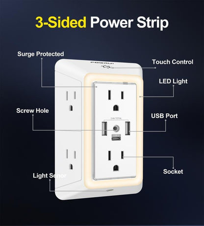 ✨LAST DAY ONLY 50% OFF🔥 Multi Plug Outlet Surge Protector