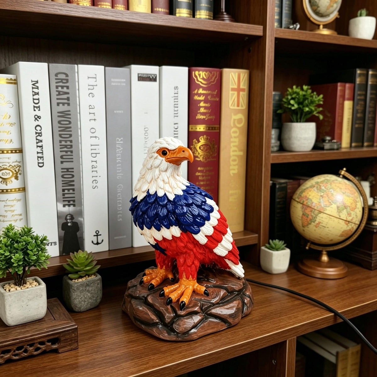 🔥Last Day 49% OFF - 🦅🌙U.S. 250th Eagle Stained Table Lamp✨