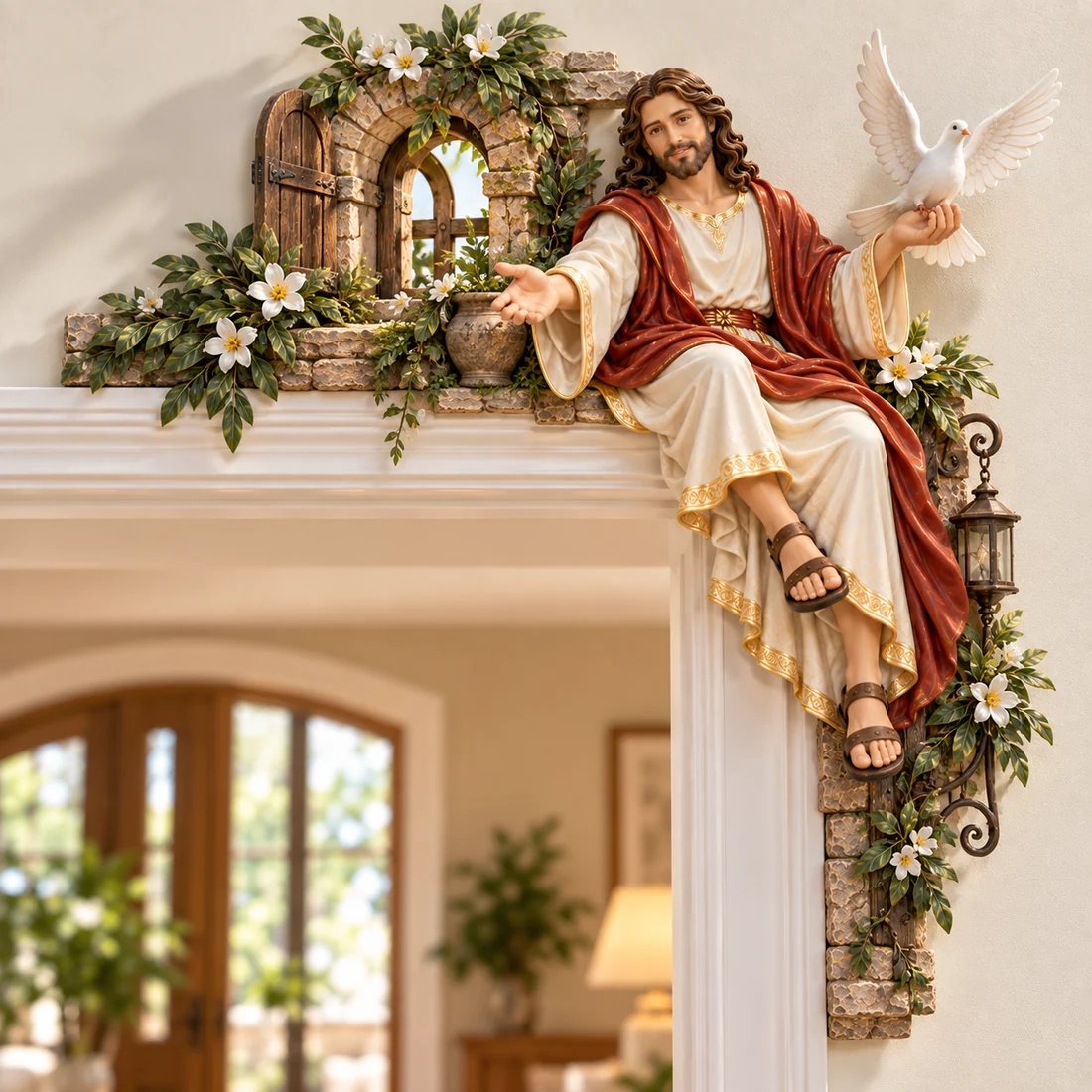 ✝️✨Jesus at the Doorway – Faith-Inspired Corner Decor Collection