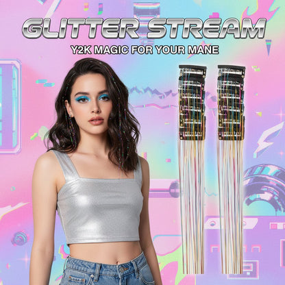 🔥Last Day 50% OFF✨Clip-in Tinsel Hair Extensions (A set of 12 pieces)