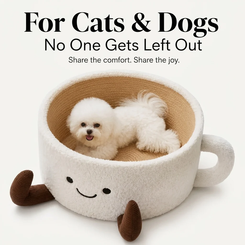 🐾Cute Coffee Mug Shaped Pet Bed For Dogs & Cats