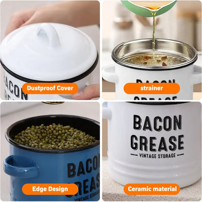 🔥LAST DAY 50% OFF - Grease container with filter and scraper🎁