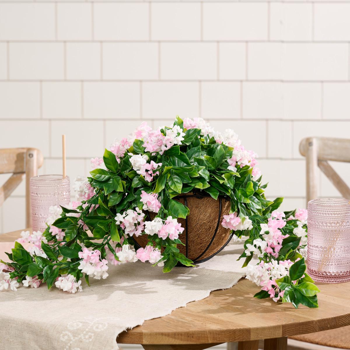 ✈️🌺Faux Crepe Myrtle Hanging Baskets – Ultra-Realistic🌸✨