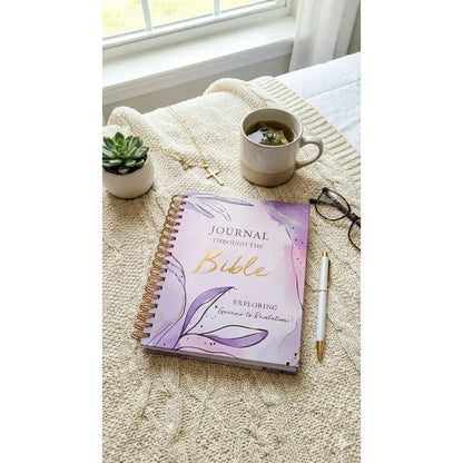 ✝️ 📔 Journal Through the Bible, Spiral-Bound, with Tear-Out Memorization Cards: Explore Genesis to Revelation 🙏