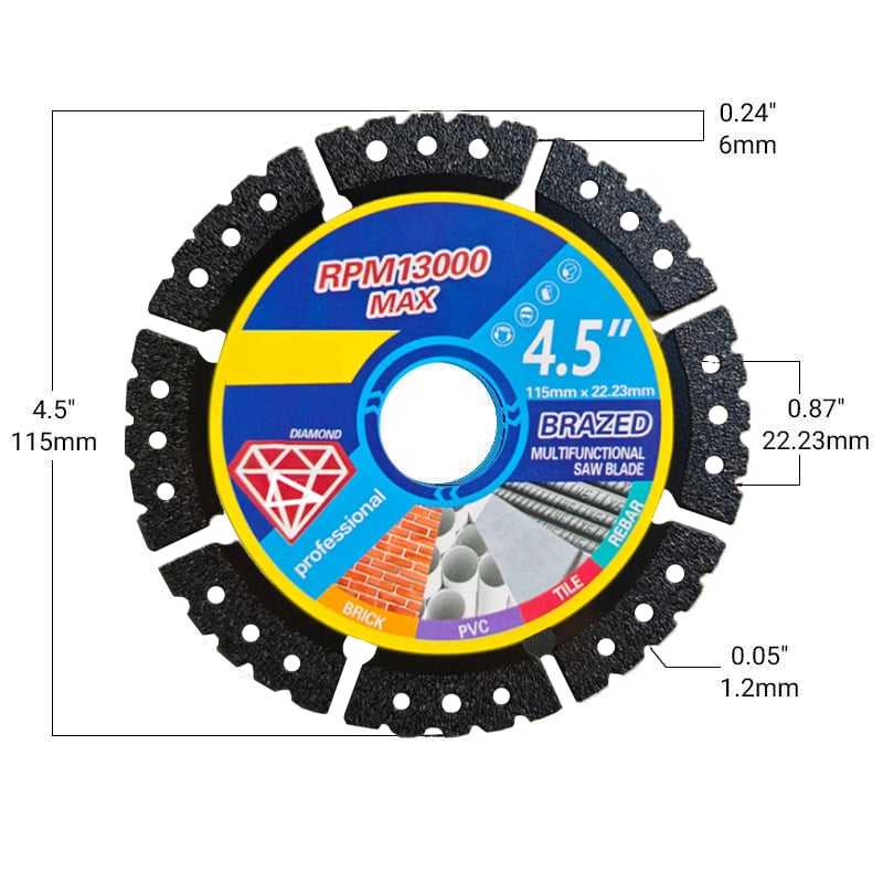 🛠️ ✨ 4.5" Multi-Material Diamond Blade - Zero Compromise, Max Durability